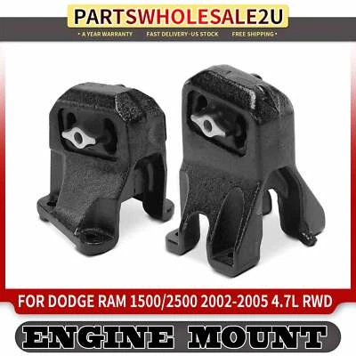 Montaje de motor delantero derecho y derecho 2 piezas para Dodge Ram 1500/2500 2002-2005 4,7 L tracción trasera Foto 1 de 4