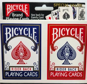 Genuine Blue/Red Bicycle Rider 808 EMPTY Playing Card Box #606 - Picture 1 of 4