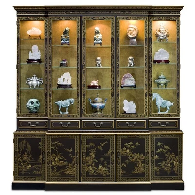 VENDEDOR DE EE. UU. - Gabinete de China Drexel Asiático Chinoiserie Lacado Entrega Interior GRATIS Foto 1 de 4