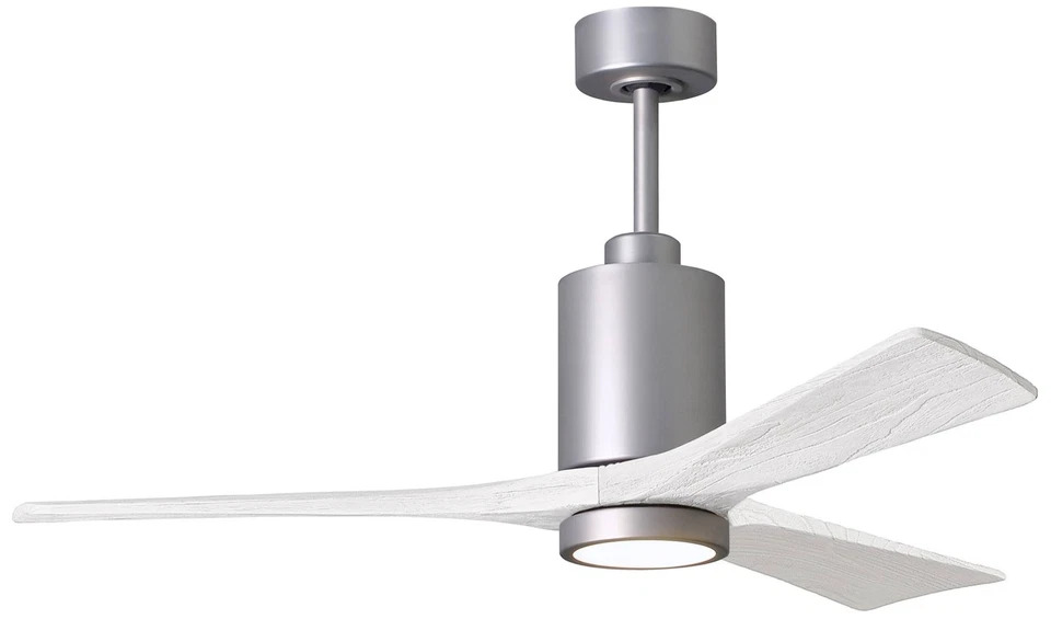 52-дюймовый матовый никелевый белый светодиодный потолочный вентилятор Matthews Patricia-3 - Изображение 1 из 1