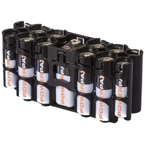 STORACELL A9 Portapilas Caddy - Tiene capacidad para 8 pilas AA, 1 9V y 4 pilas AAA - Negro Foto 1 de 1