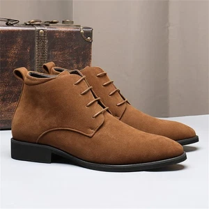 Men's Chelsea Boots Formal Business Casual Ankle Boots for Men - Picture 1 of 12