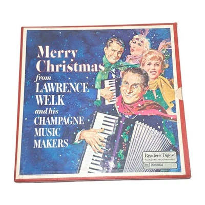 Merry Christmas Lawrence Welk & His Champagne Music Makers Vinyl 4-LP Record Set - Image 1 of 4