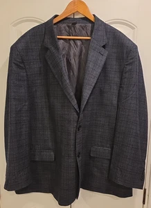 Oak Hill Premium Blazer Mens 3XL Gray Blue Sportcoat Plaid Wool Preppy Jacket - Picture 1 of 21