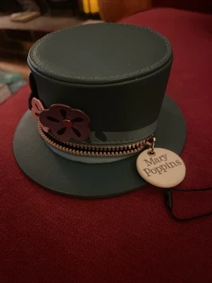 Disney Mary Poppins Fun Novelty Coin Zip Purse In Shape Of Hat With Flowers - Image 1 of 4