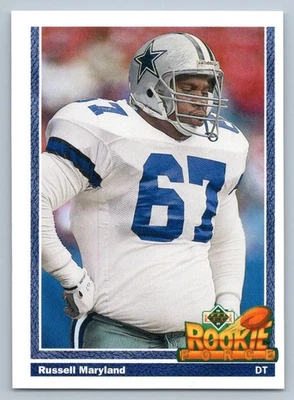 1991 Upper Deck Russell Maryland #636b Dallas Cowboys - Image 1 of 2