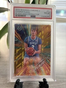 COOPER FLAGG 2024-25 BOWMAN UNIVERSITY CHROME FLASH GOLD /50 PSA 8 - Picture 1 of 2