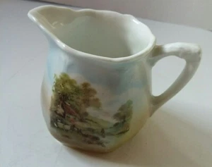 Vintage Creamer Farm Scene Germany Thatched Cottage - Picture 1 of 5
