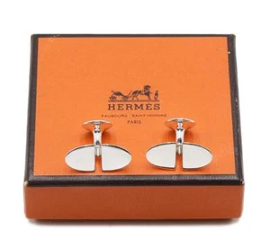 Authentic Hermes SV925 Design Cufflinks - Picture 1 of 7