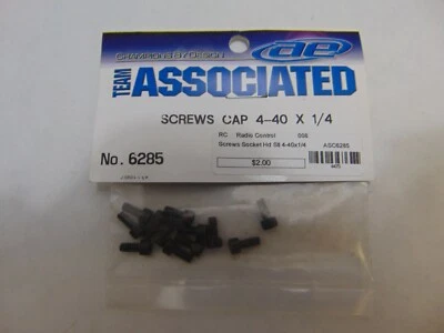  VINTAGE TEAM ASSOCIATED 6285 SCREWS, CAP,  4-40 X 1/4" - Image 1 of 2