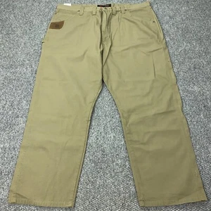 Riggs By Wrangler Carpenter Pant Mens 44x30 Beige Ripstop Fabric NWT - Picture 1 of 15