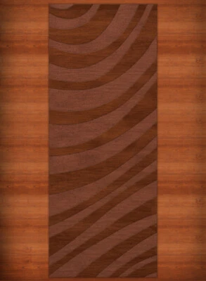 Red Waves Swirls Stripes Lines Transitional Area Rug Abstract DV12 - Image 1 of 2