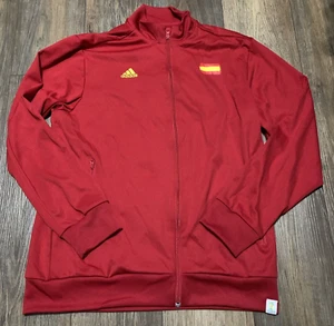 Adidas Track Jacket Mens Large Red 2014 BRAZIL Fifa World Cup Full Zip Blokecore - Picture 1 of 11