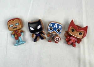 Funko Marvel Advent Figuren Lot 4 Mini Pocket Pops Kalender Weihnachten Lebkuchen - Bild 1 von 8