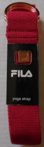 Fila Yoga Strap or Pilates Exercise 100% Polyester Metal Badge Logo Red - Picture 1 of 4