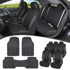 Car SUV Seat Covers for Auto & Heavy Duty Rubber Floor Mats - Full Interior Set