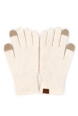Guantes lisos C.C para mujer clásicos suaves reciclados de hilo fino con pantalla táctil punta inteligente Foto 1 de 3