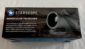 Starscope Monocular Telescope 10x Fixed Zoom 100m / 1000m Field of View - Picture 1 of 6