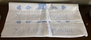 Set Of 2 Pillowcases The Little Mermaid Unfinished Thread Not Included - Picture 1 of 6