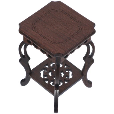 1 pieza taburete de madera soporte para plantas base interior sala de compras decoración estatua Foto 1 de 4