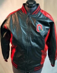 Chaqueta negra/roja OSU Buckeye firmada por #36 Chris Spielman - talla S/M - Imagen 1 de 8