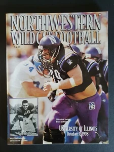 Northwestern vs Illinois 1998 football program & ticket stub - Picture 1 of 2