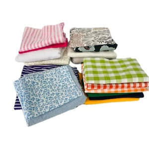 Fabric Remnants / Off Cuts Varying Sizes And Fibres Bundle Lots Crafting - Picture 1 of 15