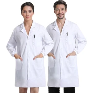 Laborkittel Weiß Kittel Arztkittel Unisex Chemie Schutzkleidung Herren Damen ... - Bild 1 von 9