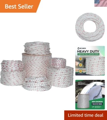 Corda torcida PolyDac aprovada pela OSHA 50 pés - Ideal para proteção contra quedas e amarrações - Imagem 1 de 4