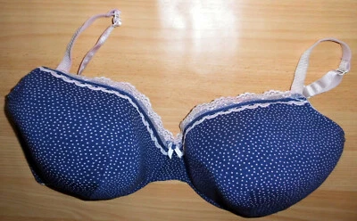 (BH42) Marks & Spencer Bügel BH Gr. 42 G (UK) / 95 G (D) dunkelblau / rosé - Bild 1 von 3