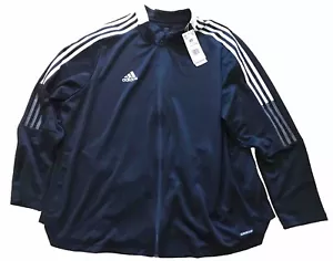 Felpa donna Adidas nera full zip taglia 4X tasche pista elasticizzata NUOVA - Foto 1 di 11