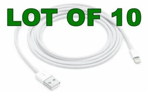 10 x FAST USB Lightning Charger Cable for Apple iPhone iPAD 10pcs 10X pcs BULK - Picture 1 of 1