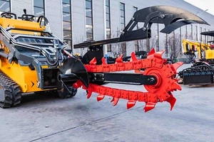 Mini Skid Steer Loader Attachments Trencher Agricultural Rotary Loader Trencher - Picture 1 of 11