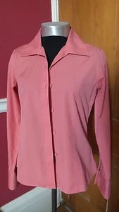 Talbot's Petites Coral Blouse Pleated Cuffed Sleeves Size 4P - Picture 1 of 9