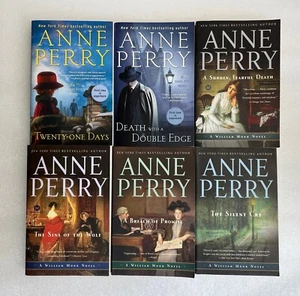 Lot 6 Ann Perry books (PB) 4 William Monk Series + 2 Daniel Pitt Silent Cry - Imagen 1 de 5