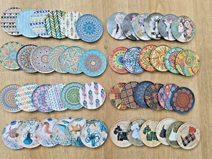 Set of 6 Coasters Turkish Moroccan Contempory Modern Designs Drink Cup Mats - Picture 1 of 18