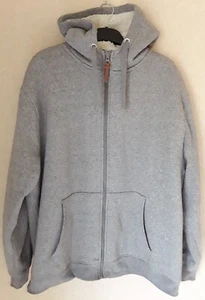 George ASDA Men's Grey Marl Zip Up Borg LS Hoodie XXL - Picture 1 of 23