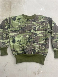 Insulated Camo Crewneck 60’s Pullover Medium A7209 - Picture 1 of 16