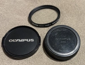 Olympus 55mm Front Lens Cap + Olympus Rear Lens Cap + Tiffen 55mm Haze 1 Filter - Bild 1 von 6
