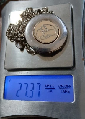 Anne Geddes Sterling Silver .925 Necklace w/Locket Protect Nurture Love  20" 27g - Image 1 of 4