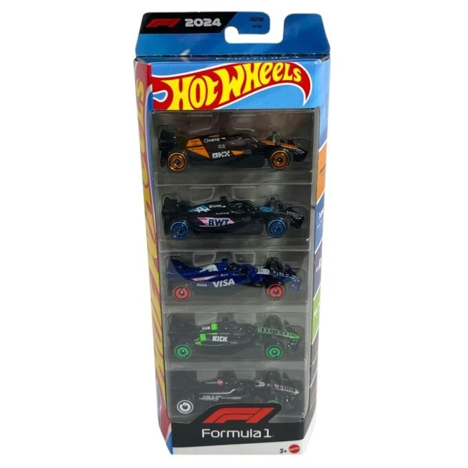 Set 5x modellini F1 Hotwheels 1/64 McLaren-Alpine-Visa Red Bull-Kick Sauber F... - Immagine 1 di 2