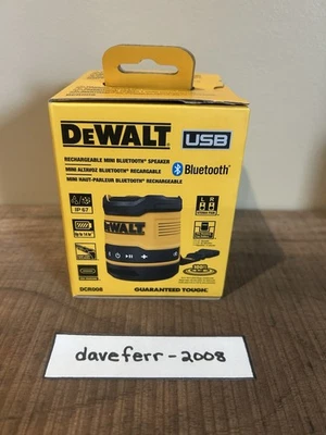 ¡NUEVO! Mini Altavoz Bluetooth Recargable USB-C DEWALT DCR008 SITIO DE TRABAJO - CON CABLE Foto 1 de 4