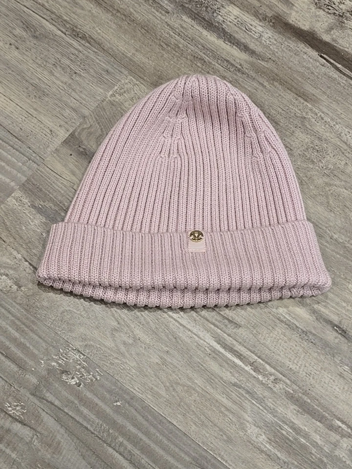 Gorra gorro rosa polvoriento Lululemon para mujer talla única OS 100 % lana merino usada en excelente estado A Foto 1 de 4