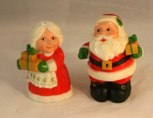 Vintage Hallmark Karten Weihnachtsmann und Frau Claus Kunststoff Salz & Pfefferstreuer - Bild 1 von 9