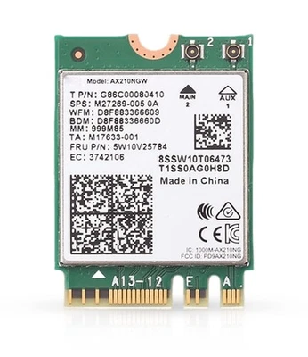 Tarjeta HighZer0 Electronics AX210 WiFi 6E | Tri-Band 2.4/5/6 GHz Wi-Fi | Hasta Foto 1 de 4
