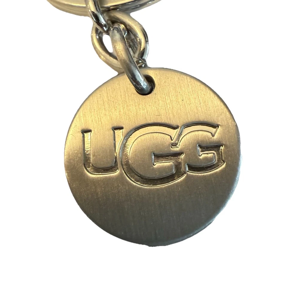 Auténtico bolso UGG ¡NUEVO! Llavero Plata Rojo Blanco Azul Logo de Diseñador ¡BONITO! Foto 1 de 4