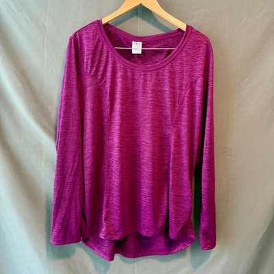 Camisa de rendimiento púrpura de manga larga DriWorks XL de Athletic Works para mujer Foto 1 de 4