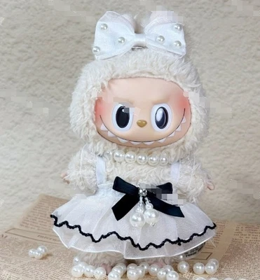 (No Toys) Bow Tie Dress For POP MART LABUBU The Monsters Plush Doll Skirt Set - Image 1 of 4