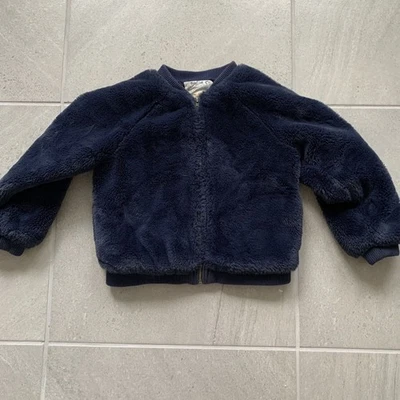 Gymboree Fuzzy/Faux Fur Navy Blue Jacket Size S - Image 1 of 4