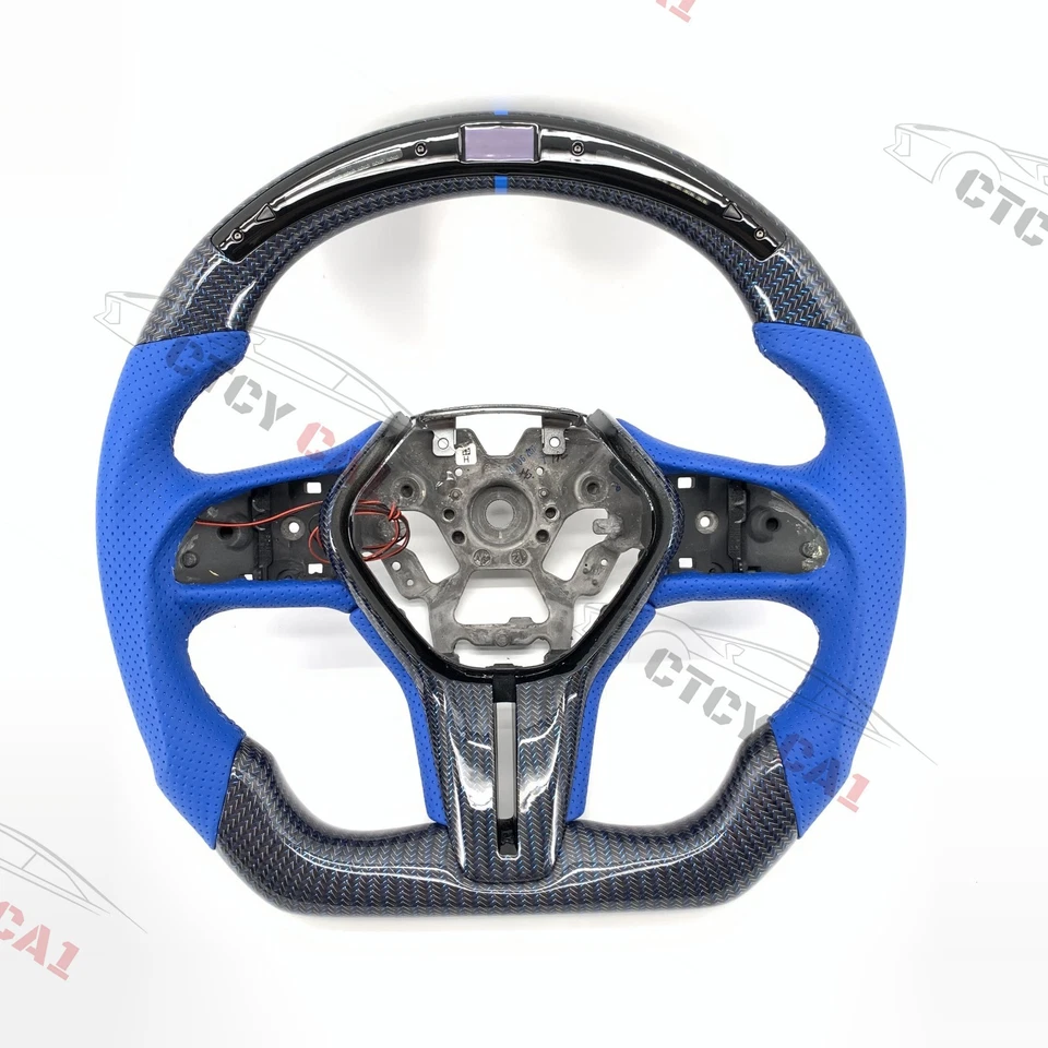 Volante de fibra de carbono personalizado para Infiniti Q50 QX50 QX55 Q60 con moldura/LED Foto 1 de 4